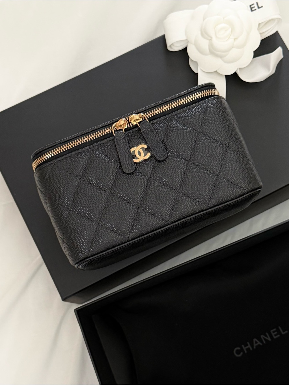Chanel Small Classic Vanity Case with Chain 22C